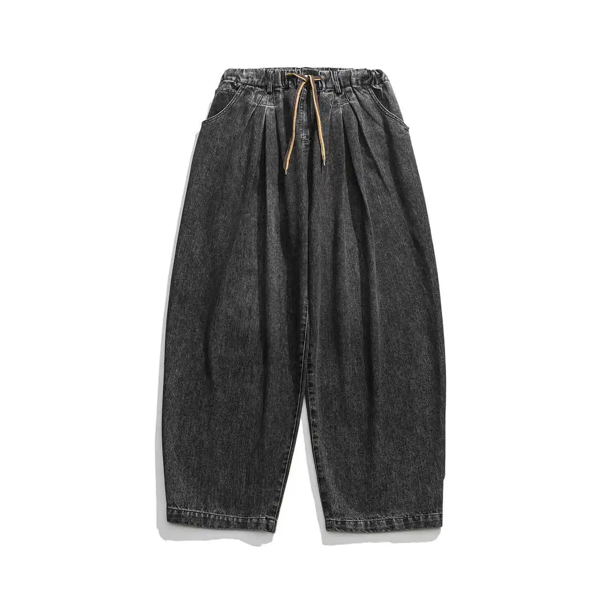 

Beijie Men's American trendy brand autumn new loose harem jeans men's distressed heavy wash trousers