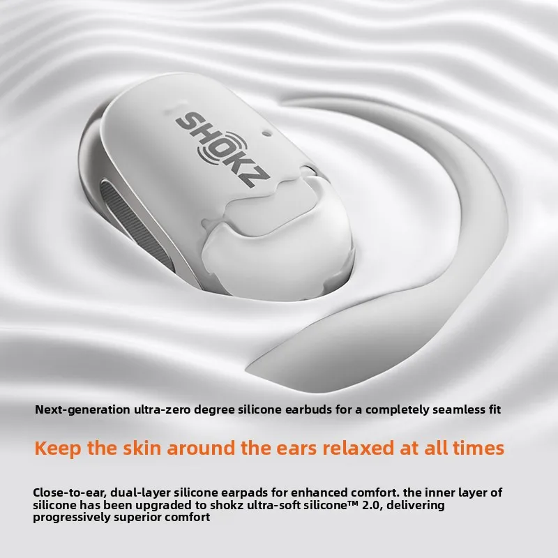 Shokz OpenFit 2+ T921 Open Hanging Ear Headsets Dolby Audio Wireless Bluetooth Earphones,DualBoost Technology AI Noise Reduction