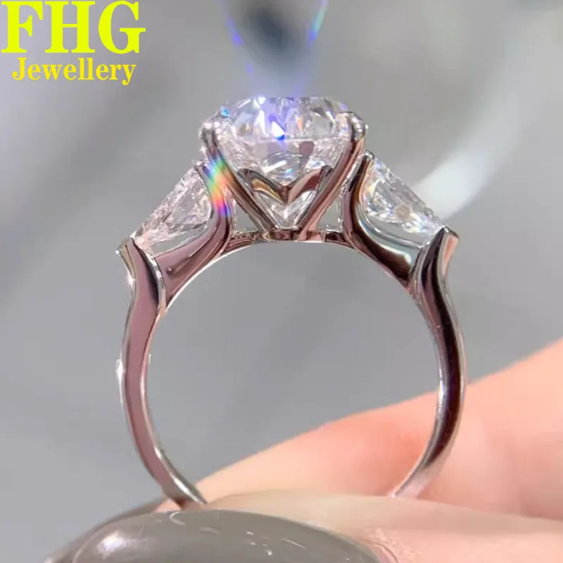 

1 2 3 4 5 Carat Au750 18K White Gold Ring DVVS1 Oval moissanite Diamonds Wedding Party Engagement Anniversary Ring