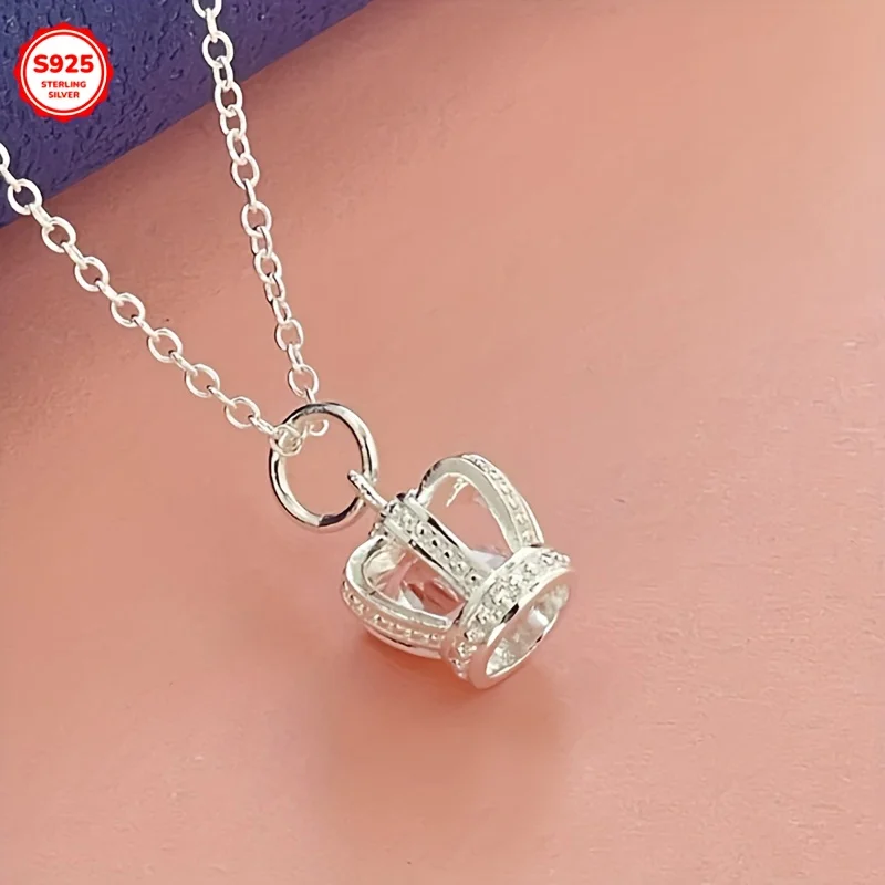 Collier couronne en argent sterling 925 pour femmes et hommes, exquis, bricolage, nouveaux accessoires fins, bijoux cadeaux d'anniversaire, fête à la mode