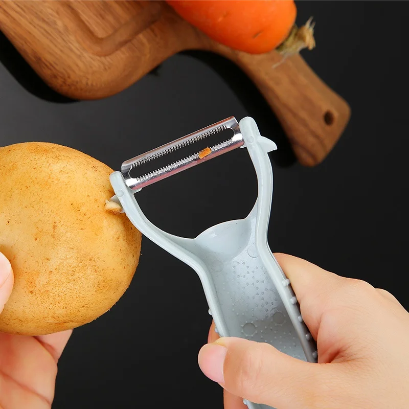 Multifunctional Vegetable and Fruit Peeler, Julienne Cutter Tool, Carrot and Cucumber Peeler, Double Head Kitchen Gadgets