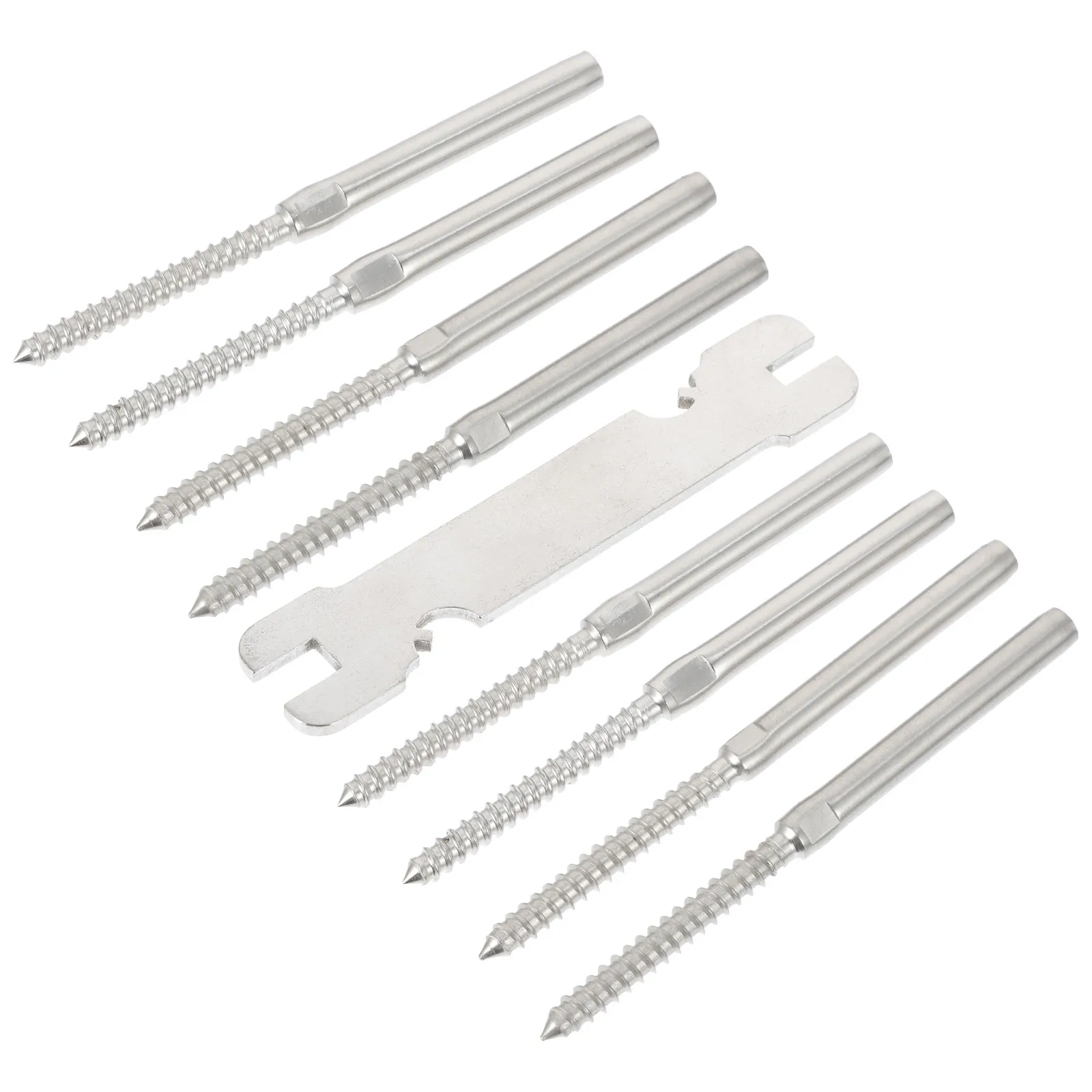 

8Pcs Stainless Steel Lag Screws Thread Cable Railing System Screws for Deck Railing Kit Stair Outdoor Indoor