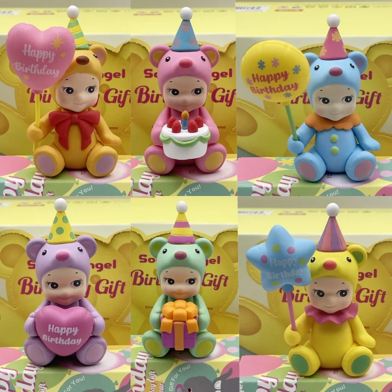 

Sonny Angel Happy Birthday Series Blind Box Animal Anime Figures Ornaments Cute Dolls Fans Desktop Ornament Birthday Gift Toys
