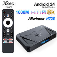 X96Q PRO+ Android 14 Smart TV Box Allwinner H728 Quad Core 8K HD 1000M Wifi6 X96QPRO Plus Set Top Box 4GB 32GB