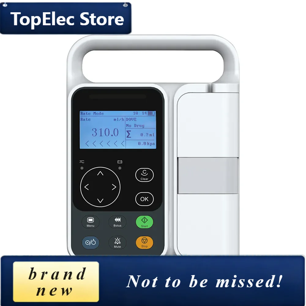 TopElec New Model Human Use or Veterinary Infusion Pump for Animal Pet Clinics and Hospitals for Injection and Bloods Fluid Mana