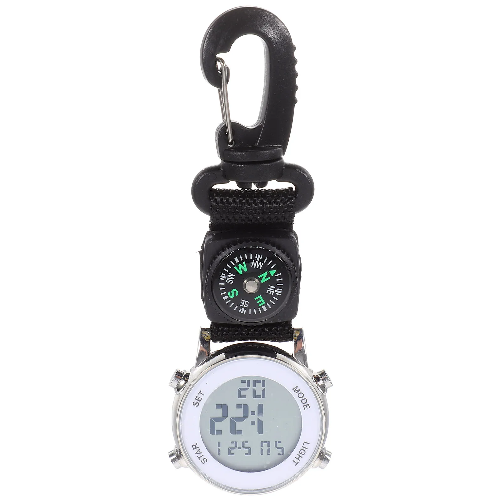 

Digital Watch Electronic Mount Watches Clip Fashion for Men Clip-on Silver Pocket Travel