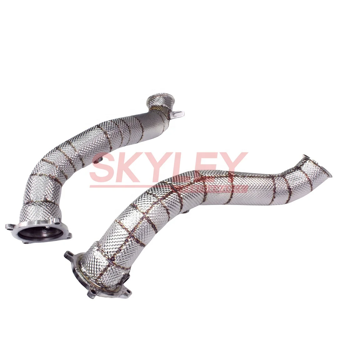 SKYLEY Performance 304ss Downpipe With Heat Shield For Mclaren 720s Exhaust Downpipe