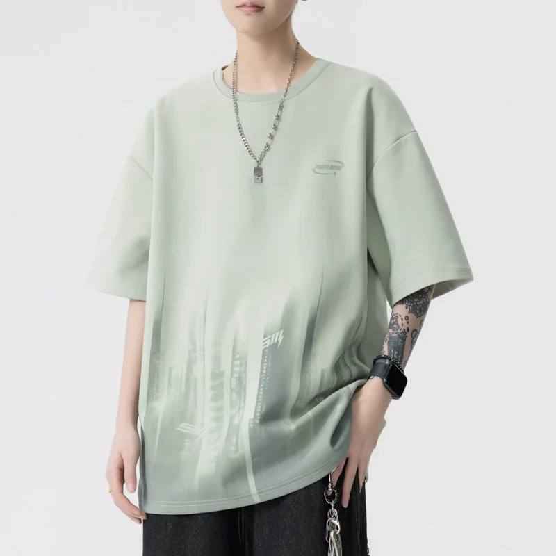 

Hip Hop Mens Streetwear T-shirts Casual 2025 Summer Short Sleeves Print Tshirt Tees Fashion Oversize 4XL Clothes