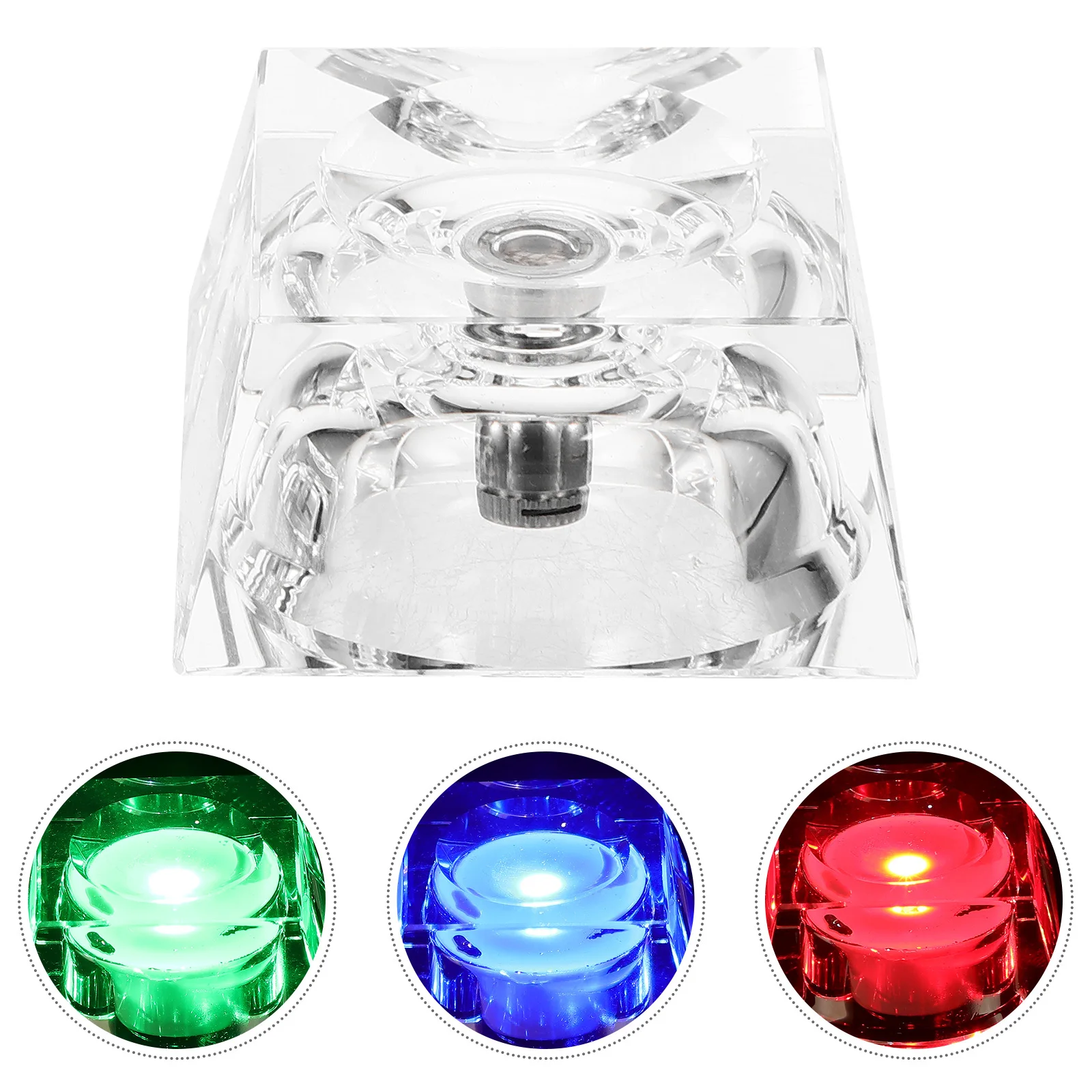 

2Pcs Premium Crystal LED Light Base Display Stand Lighting Lamp for Resin Acrylic Artwork LED Light Base