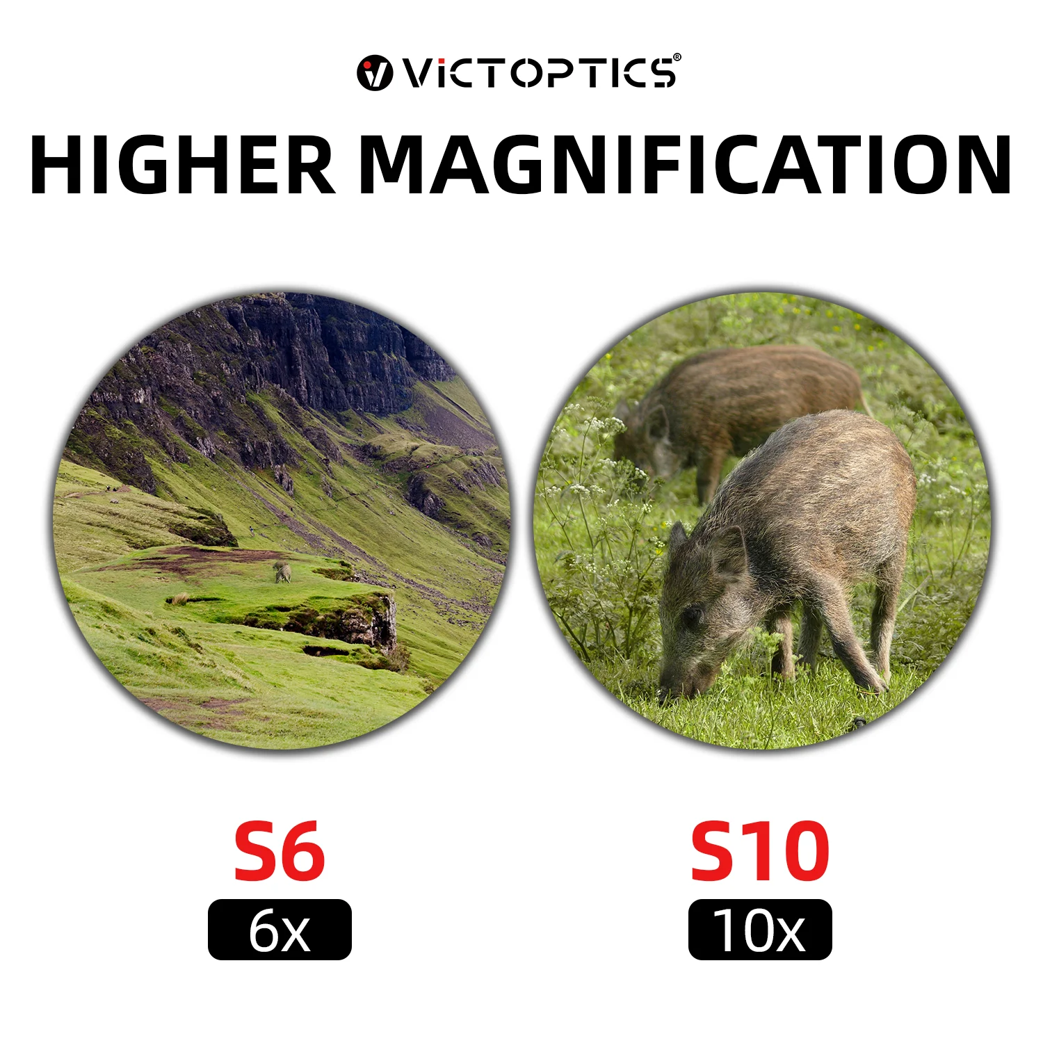 VictOptics S10 1-10x24 SFP Mira telescópica táctica iluminación roja y verde - imagen 3