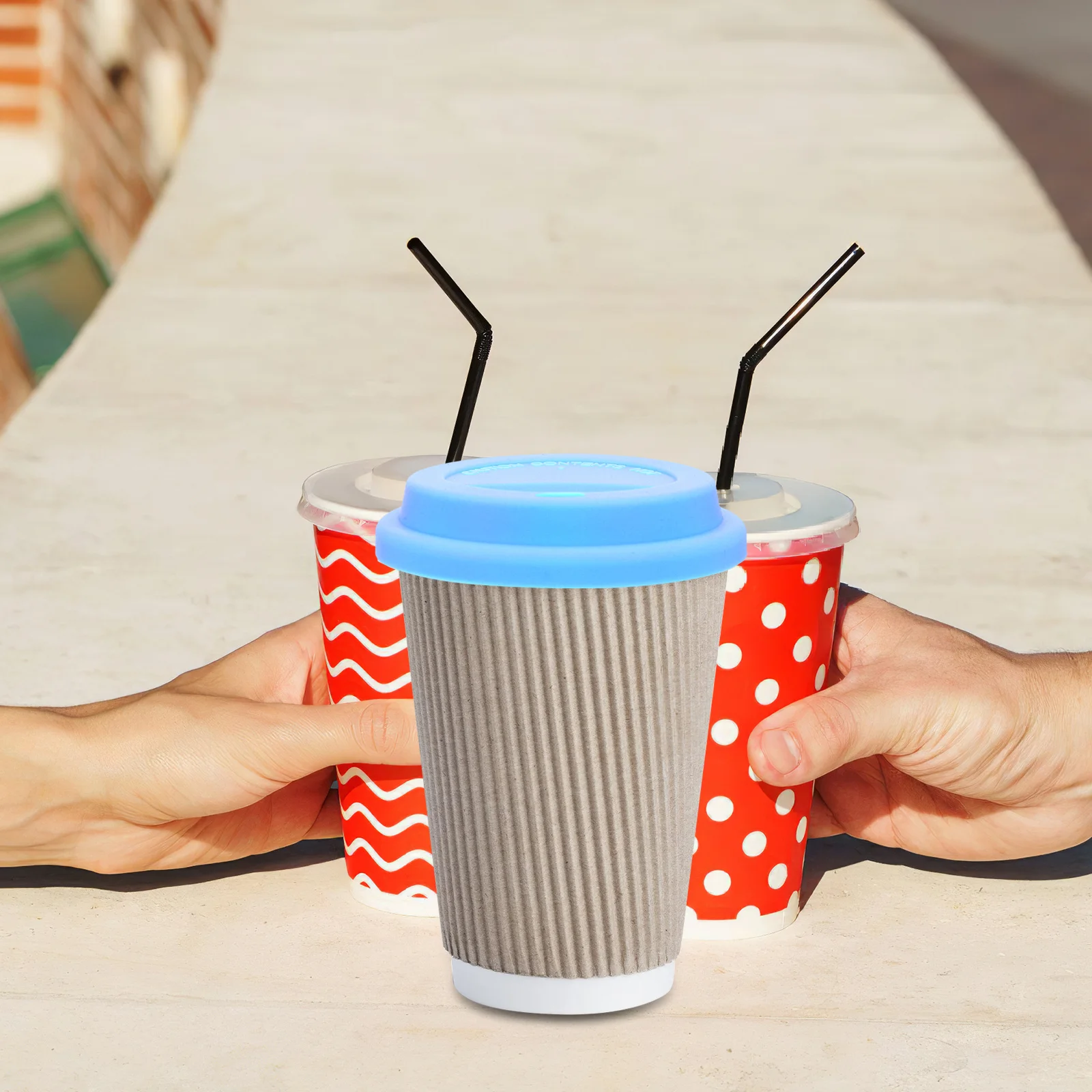 

6pcs Silicone Cup Cover Leakproof Mug Lid For Cups Mugs Wine Glasses 9.5Cm Food-Grade Safe Material Dust-Proof Kitchen Bar