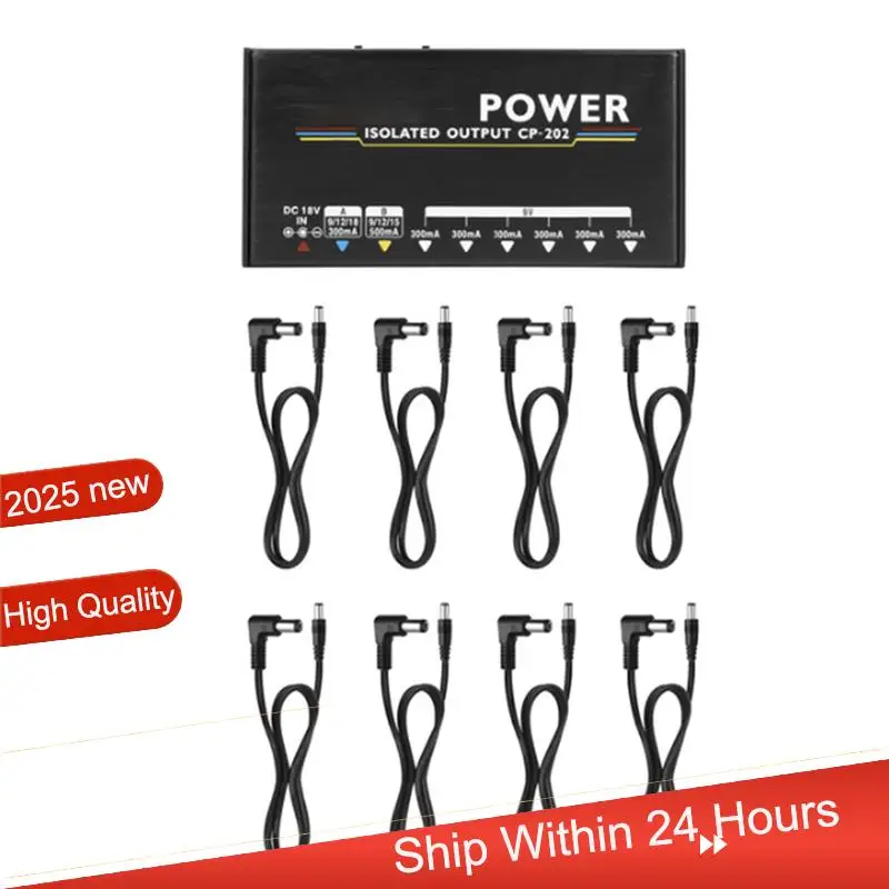 ~ 【A48T HOT】CP-202 مصدر طاقة بدواسة تأثير الجيتار 18 وات 8 منافذ إخراج عزل 9 فولت/12 فولت/15 فولت/18 فولت مصمم مع محول و10 كابل #3