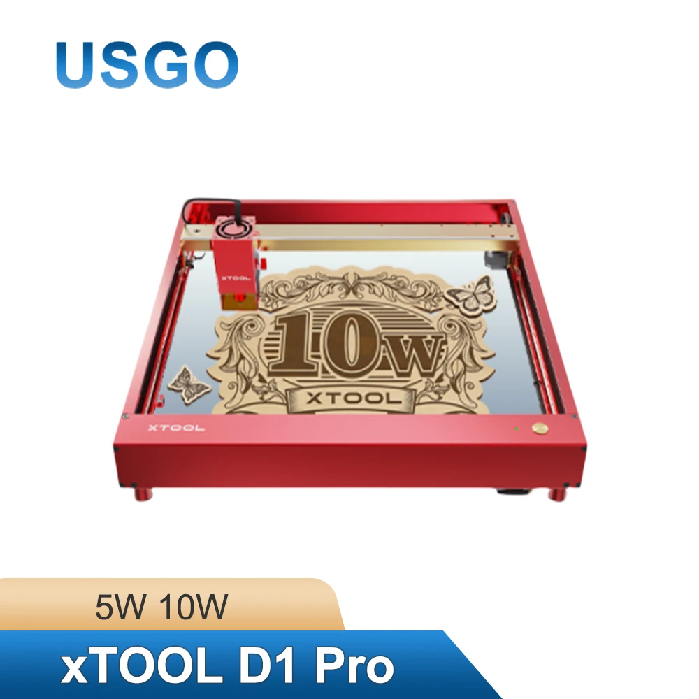 

XTool D1 Pro 5 Вт/10 Вт Полностью автоматический небольшой режущий деревообрабатывающий буквы Лазерная маркировка Резьба по листьям Лазерный гравировальный станок