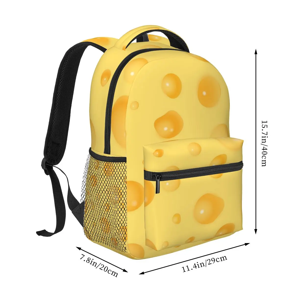 Cheese Pattern Backpacks Boys Girls Bookbag Children School Bags Cartoon Laptop Rucksack Shoulder Bag Large Capacity