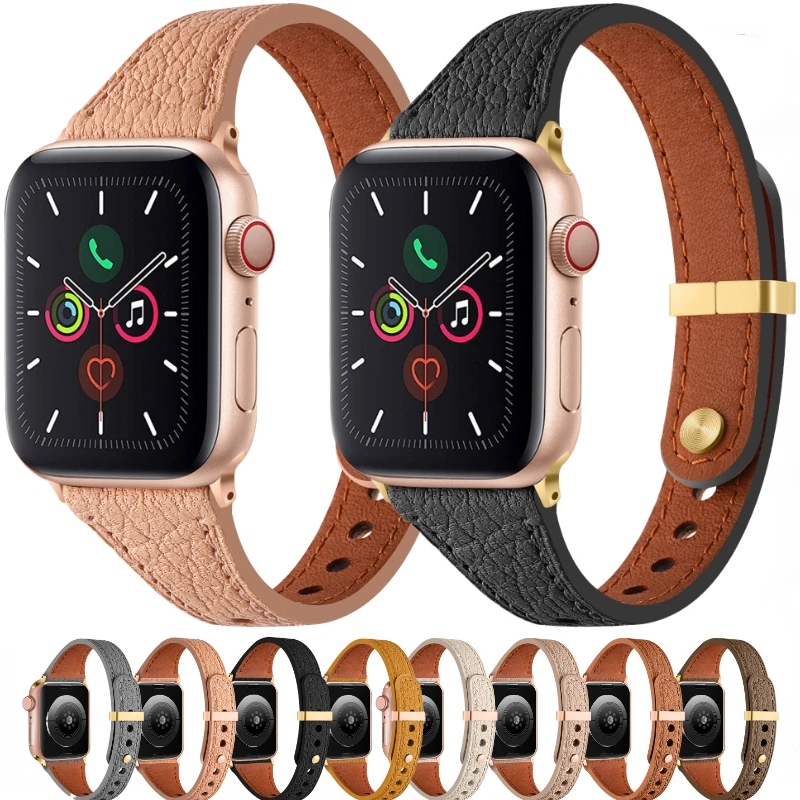 

Leather strap For Apple watch Ultra 49mm 9 8 7 45mm 41mm High quality replacement wristband For iwatch 6 5 4 3 SE 44mm 42mm 40mm