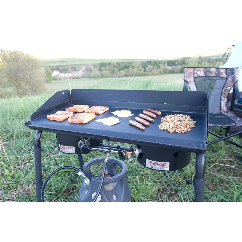 Camp Chef 2-Burner Griddle - Professional Flat Top Griddle for Camp Chef Cooking Systems - Outdoor Cooking Equipment - Fits 14