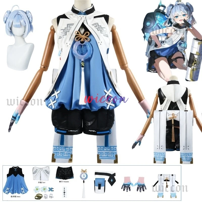 Anime Game Wuthering Waves Youhu Cosplay Costume Lolita Dress Knapsack Wig Adult Woman Sexy Kawaii Halloween Party Suit