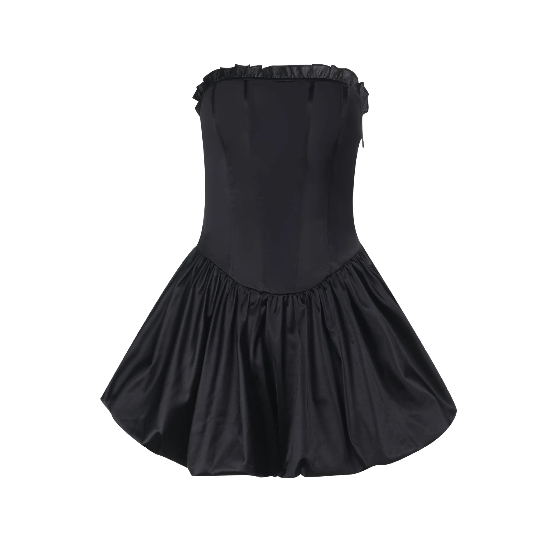 Minivestido Sexy sin tirantes con corsé para mujer, vestido veraniego corto plisado sin mangas, ropa de playa Harajuku Y2K para verano 2025, 2025