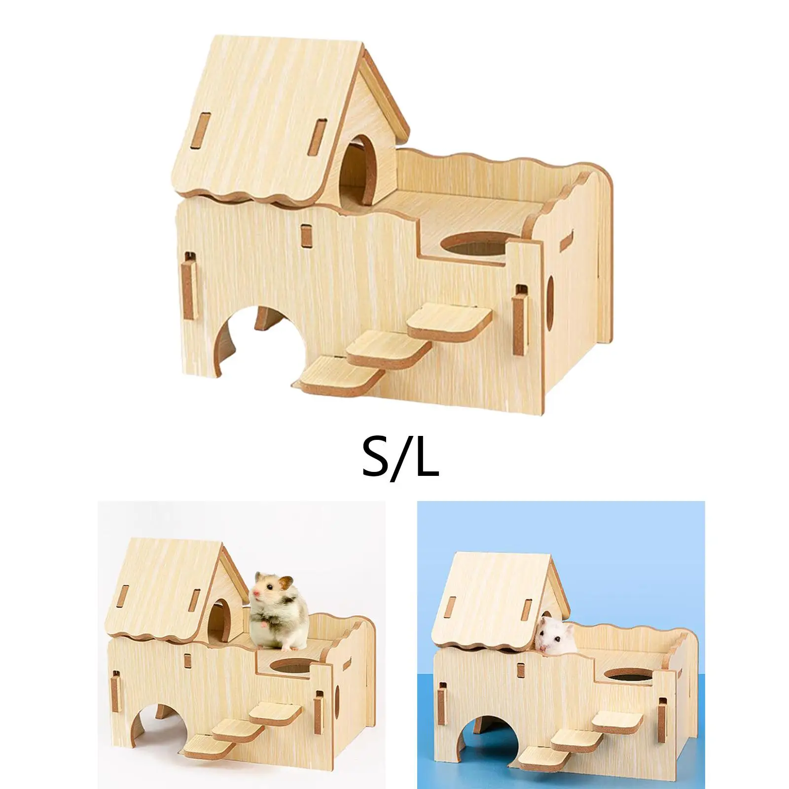 Hamster House Guinea Pig Castle Tiny House Hamster Maze for Dwarf Mice Small Animals