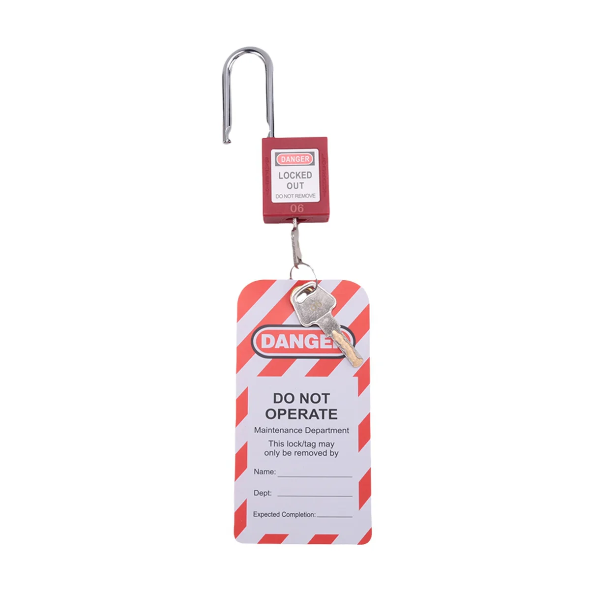 10 Red Lockout Tagout Locks with 10 Lock Out Tag Out Tags, Keyed Different,Compliant Safety Locks(Red,Keyed Different)