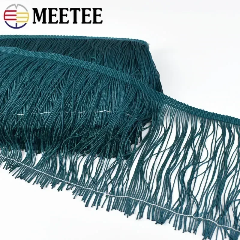 10Yards Meetee 10/15/20/30cm Polyester Tassel Fringe Trim Lace Ribbon DIY Sewing Latin Dress Garment Decoration Accessories