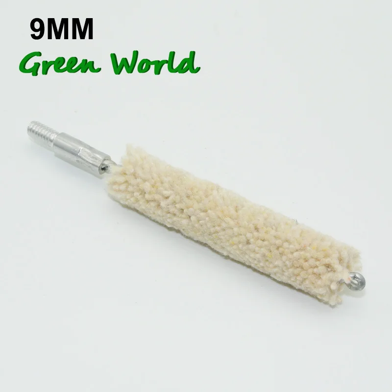 Green World 3 Stück/Lot.22cal-9mm Moppbürste, Wattestäbchen, Pistolenreinigungsbürste, Gewinde 8-32 – Detail 3