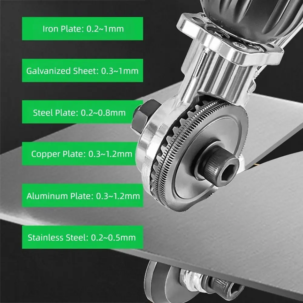 เครื่องมือตัดแผ่นโลหะแบบเจาะ  สำหรับตัดเหล็กชุบสังกะสี  ตัดแผ่นโลหะได้อย่างรวดเร็ว