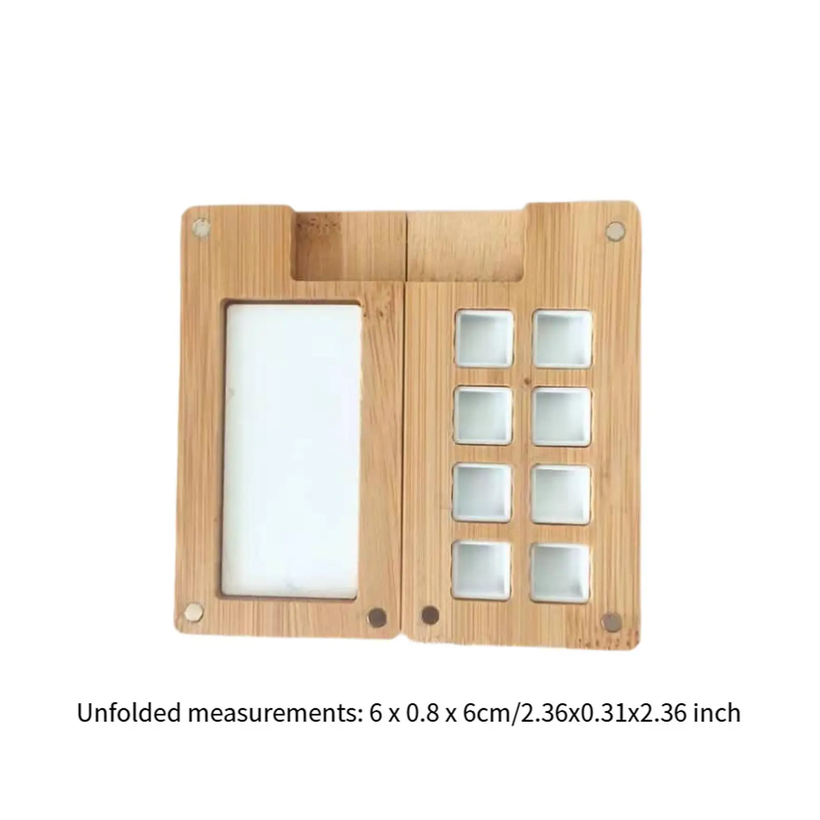 Wooden Paint Box with Grid Design for Watercolor Enthusiasts