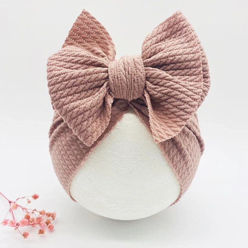 Big Bow Hats for Baby Girl Headwear Beanie Infant Turban Newborn Bandanas Head Accessories Warm Bonnet Caps Mother Kids