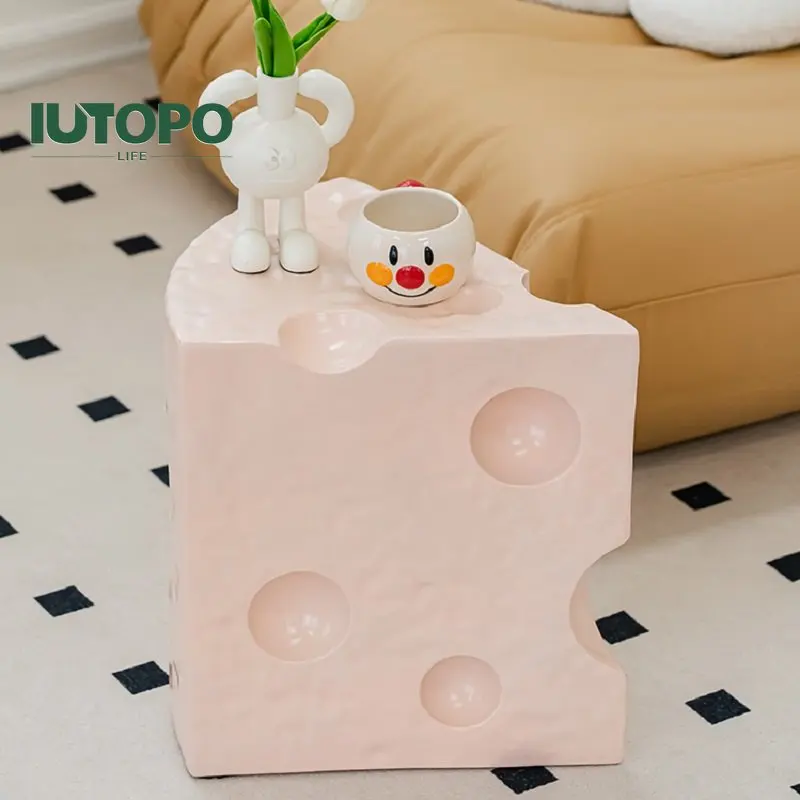 Hallway Pouf Center Table Living Room Pouf Coffee Table Creative Cheese Ottoman Side Table Cake Coffee Ottoman Sofa Corner Pouf