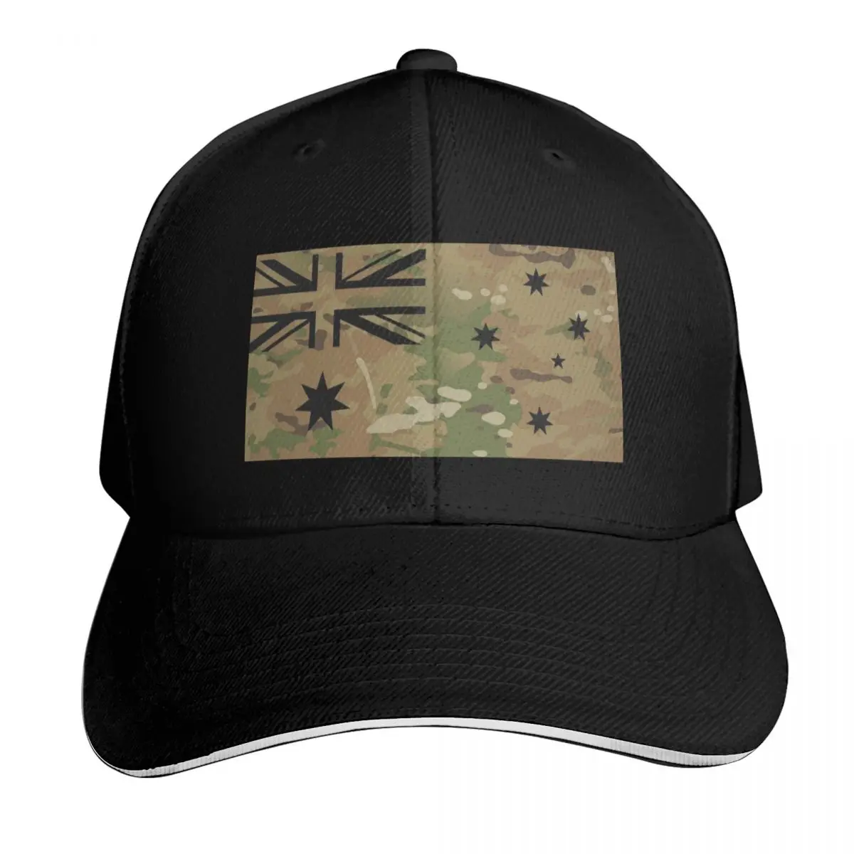 Aus Multicam Flag Camouflage Baseball Cap Adjustable Buckle Closure Moisture Wicking Quick Dry Curved Brim Classic Fit