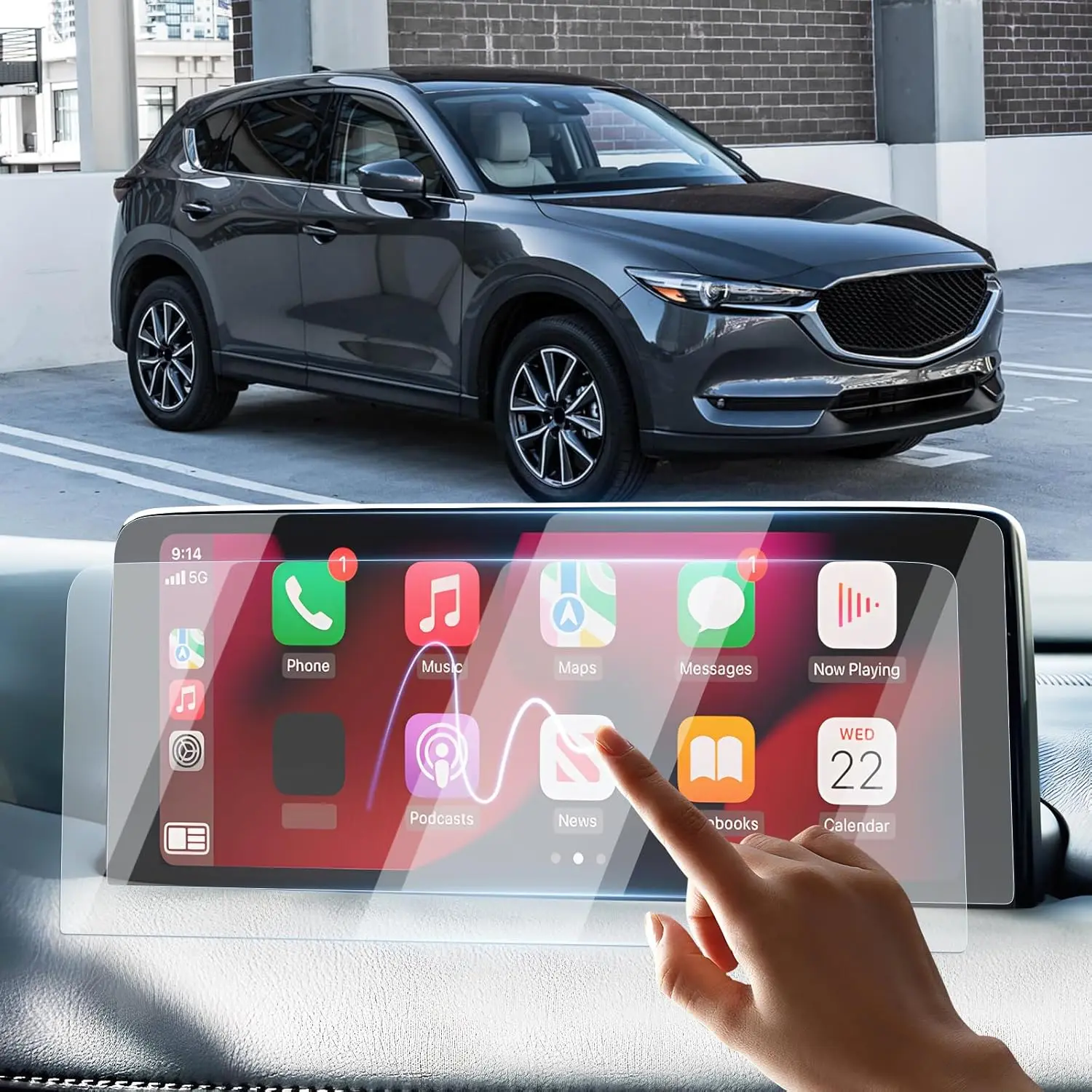 For 2021-2023 2024 Mazda CX-5/CX5/CX-9 /CX9 Navigation Tempered Glass 10.2INCH GPS Screen Protector Screen Protective Film