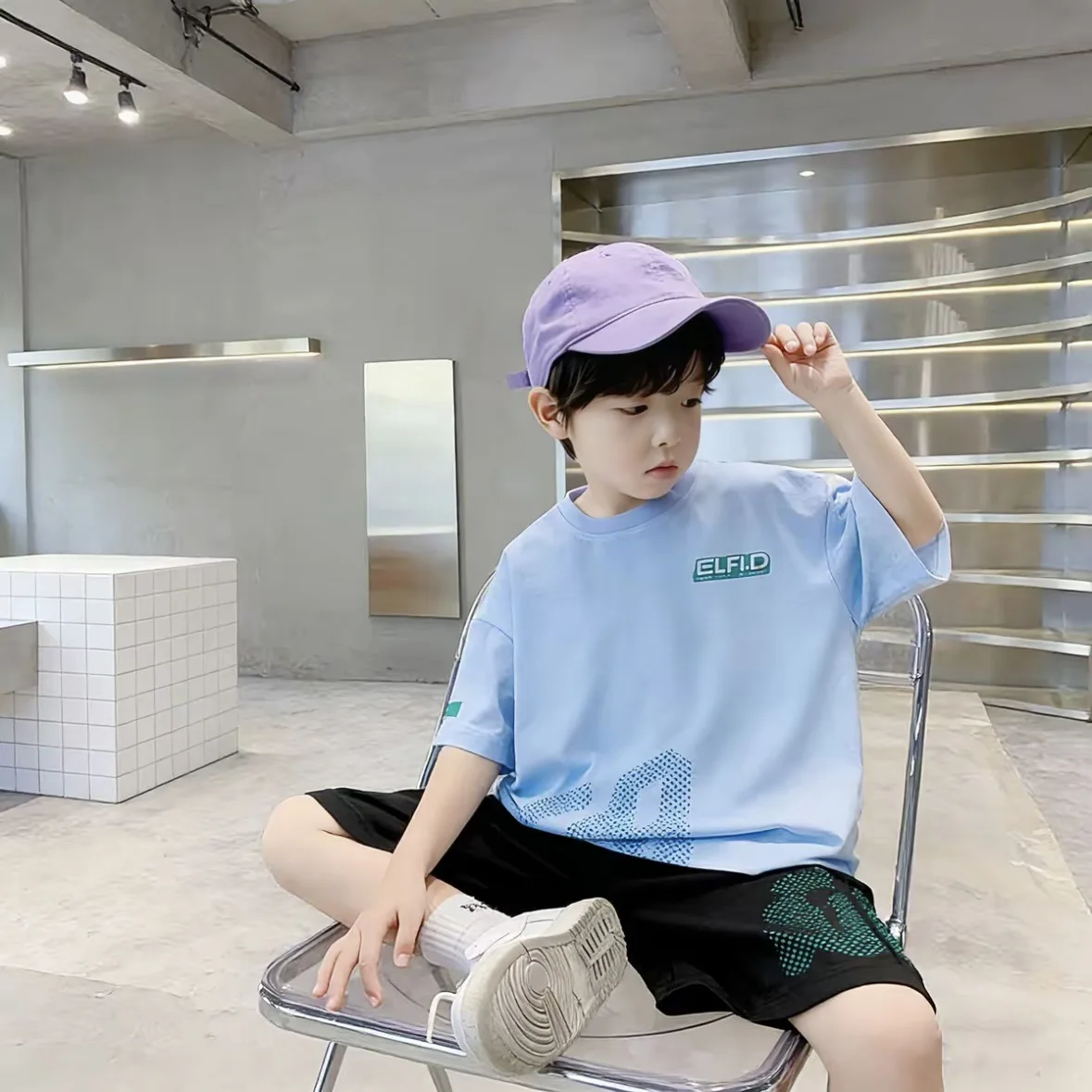 Kids Mesh Quick Dry Set Boys Summer Short Sleeve Shorts 2026 New Medium Large Suitable Boys Sport Set