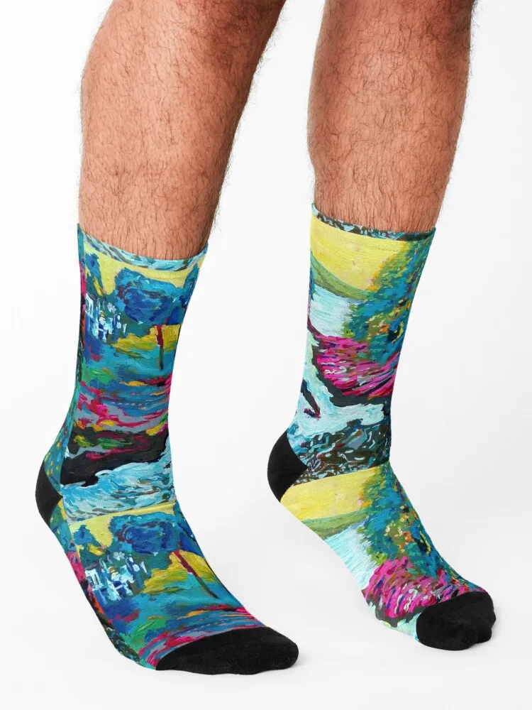 Sheen Falls, Kenmare, Kerry Socks sport cycling winter Stockings compression Luxury Woman Socks Men's