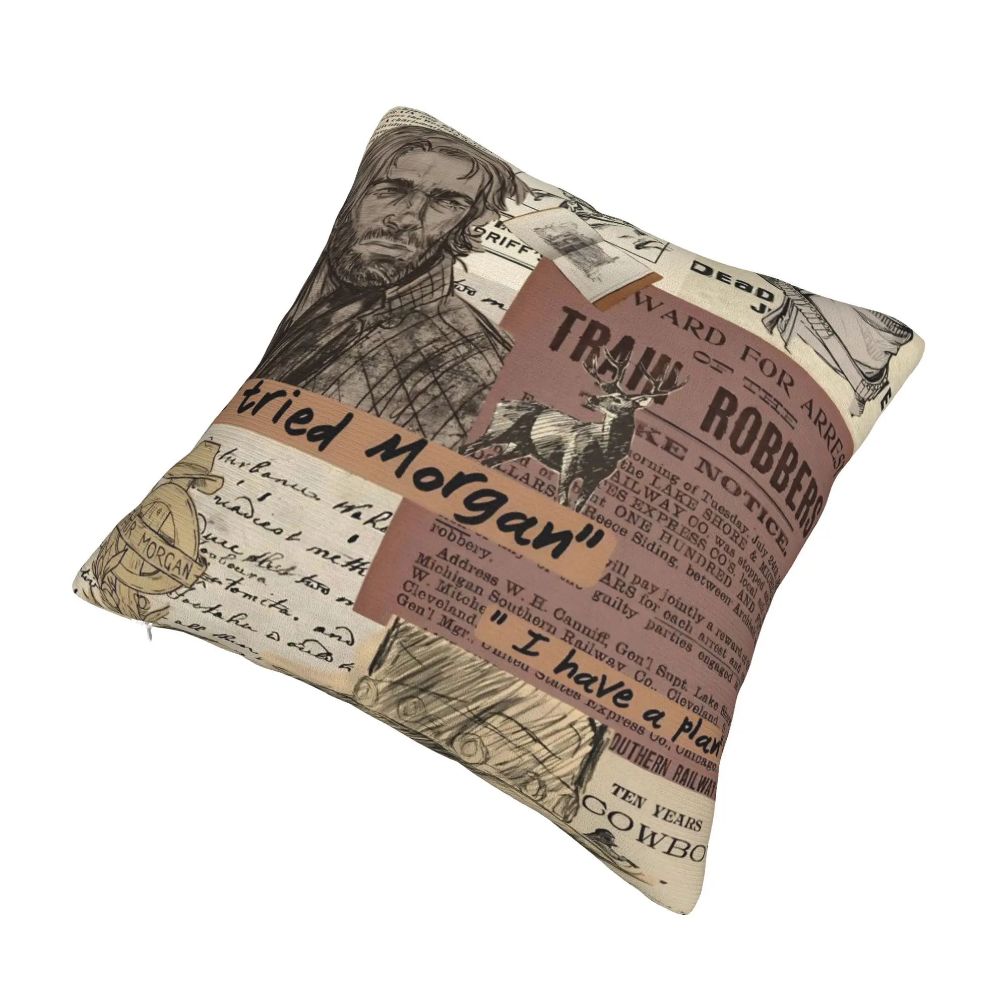Decorative Pillow Cover Arthur Morgan Merch Home  Pillow Case Cover Zippered Multi-Size