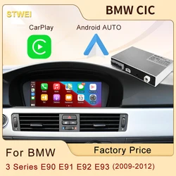 Apple CarPlay Tech sans fil pour BMW, CIC 3 Series, E90, E91, E92, E93, 2009-2012 Car Play, Android Auto Mirror Link, caméra avant et arrière