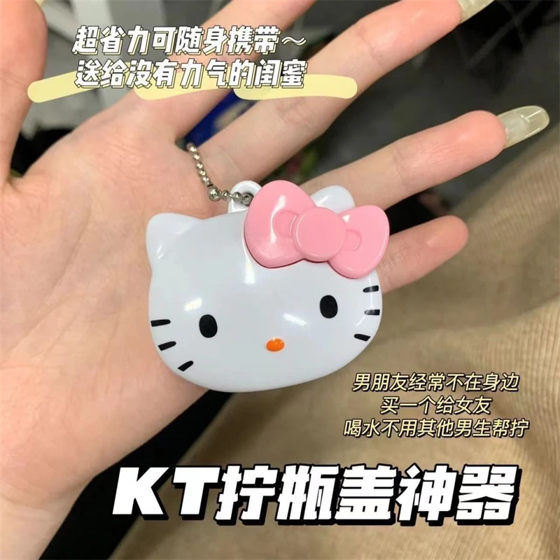 Hello Kitty-Ouvre-bouchon multi-usages, décapant portable pour bouteille d'eau, outil d'ouverture de cuisine