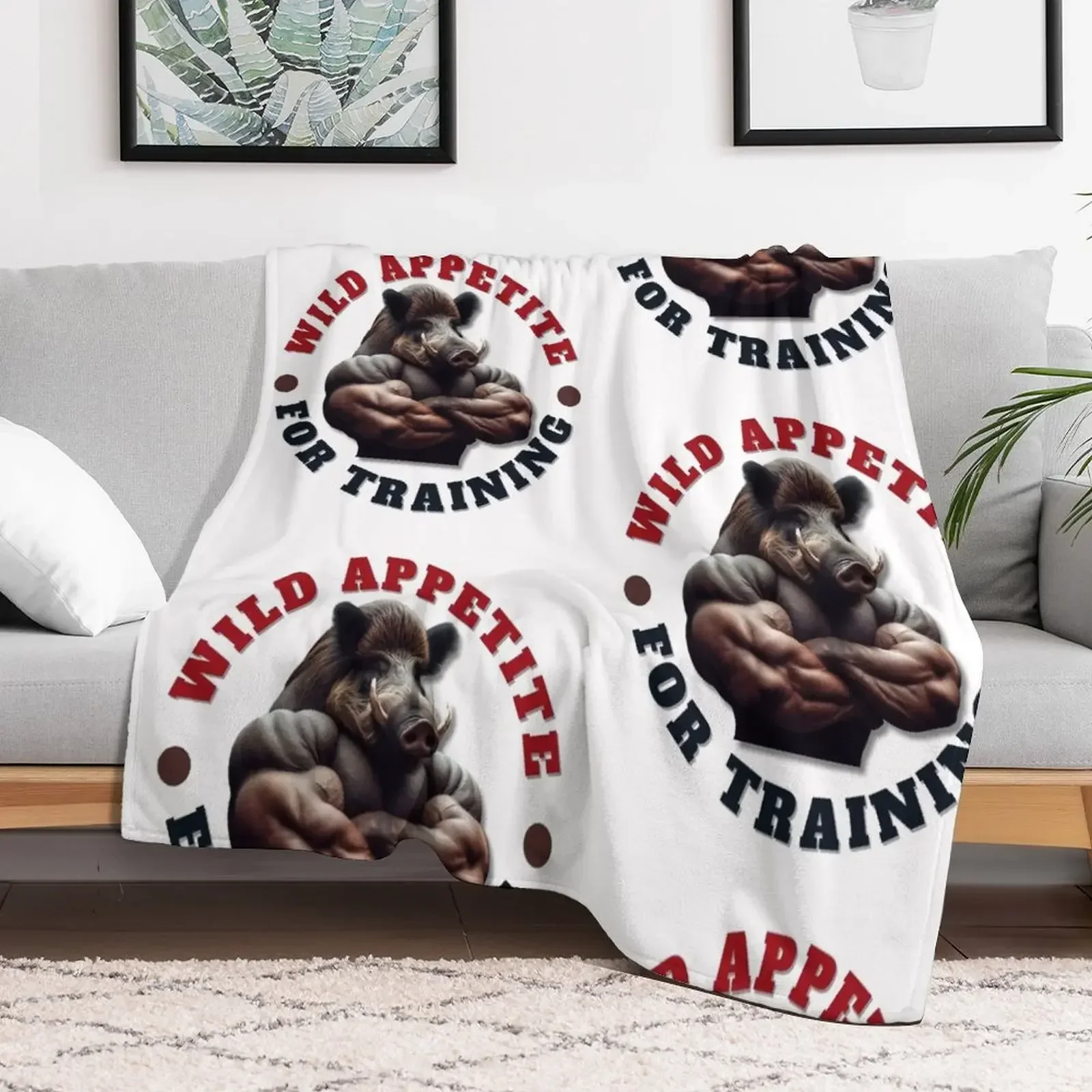 Wild appetite for training Throw Blanket Cute Plaid sofa bed Blankets