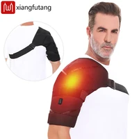 Hombrera calefactora con masajeador de vibración, 3 niveles de temperatura, urdimbre de hombro calentado para manguito rotador y alivio del dolor muscular