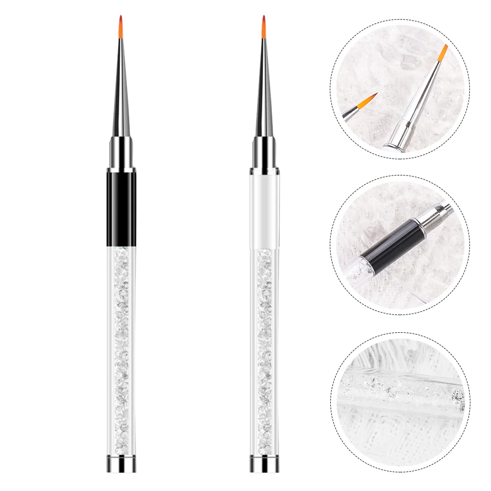 2 Pcs Nail Carving Pen Manicure Professional Kit Beauty Tool Supplies Supply Salon Makeup Brush Creative