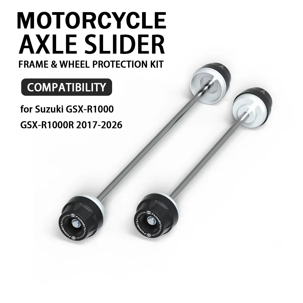 Axle Slider for Suzuki GSX-R1000 GSX-R1000R 2017-2026 Motorcycle Swingarm Axle Sliders Front Rear Wheel Protector  Accessories
