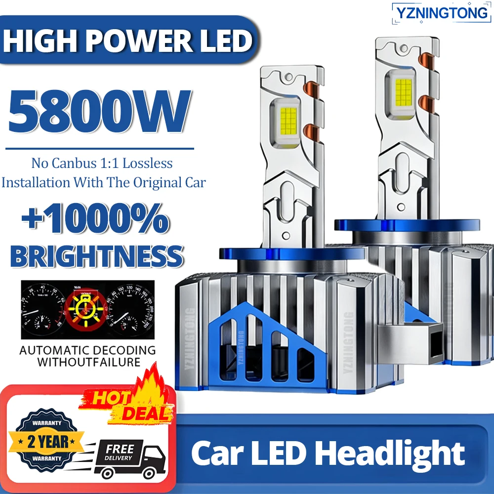 

Car D3S LED Headlight Bulb Canbus 5800W Automobile D1S Led Headlamp D4S D2S D5S D8S Auto Motorcycle Fog Lamp 12V D1R D2R D3R D4R