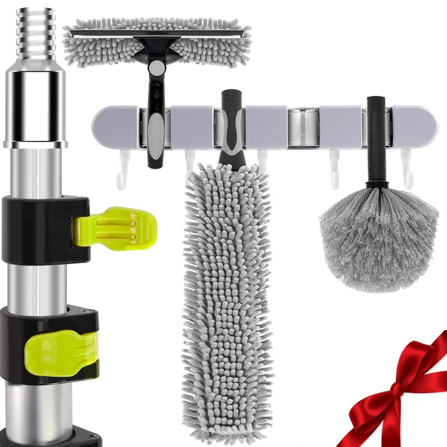 

Anti Rotation 20FT High Reach Duster Kit,Lightweight Aluminum Alloy Extension Rod,5Piece Set,210 Steering Head Clean Various Ang