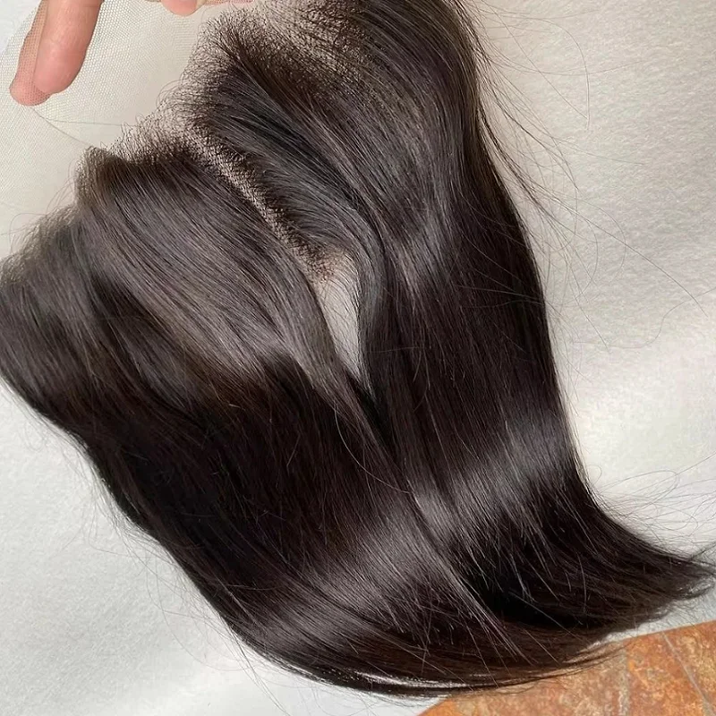 13x4 Lace Frontal Chinese Hair Transparent Lace Natural Color Free Part Hair Line 4x4 Straight Virgin Hair Lace Closure