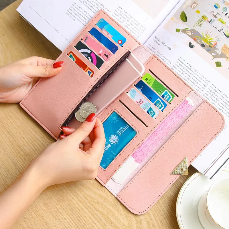 Women Long Wallets Purses Luxury Love Heart Wallets for Ladies Girl Money  Pocket Card Holder Female Wallets Phone Clutch Bag