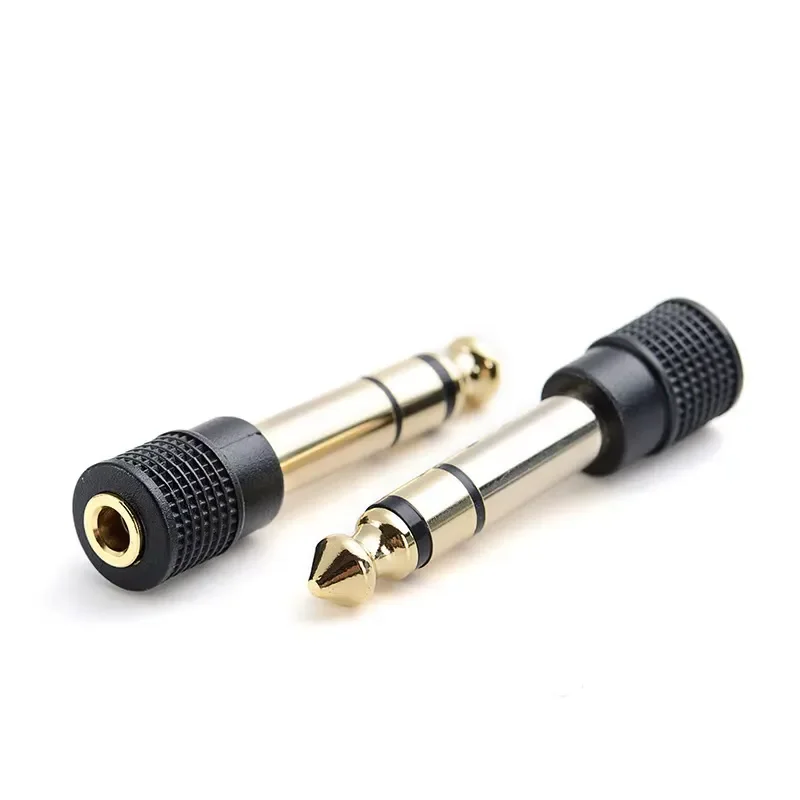 6.35mm Male to 3.5mm Female Stereo Headphone Adapter Gold Plated Aux Audio Jack Converter Cable