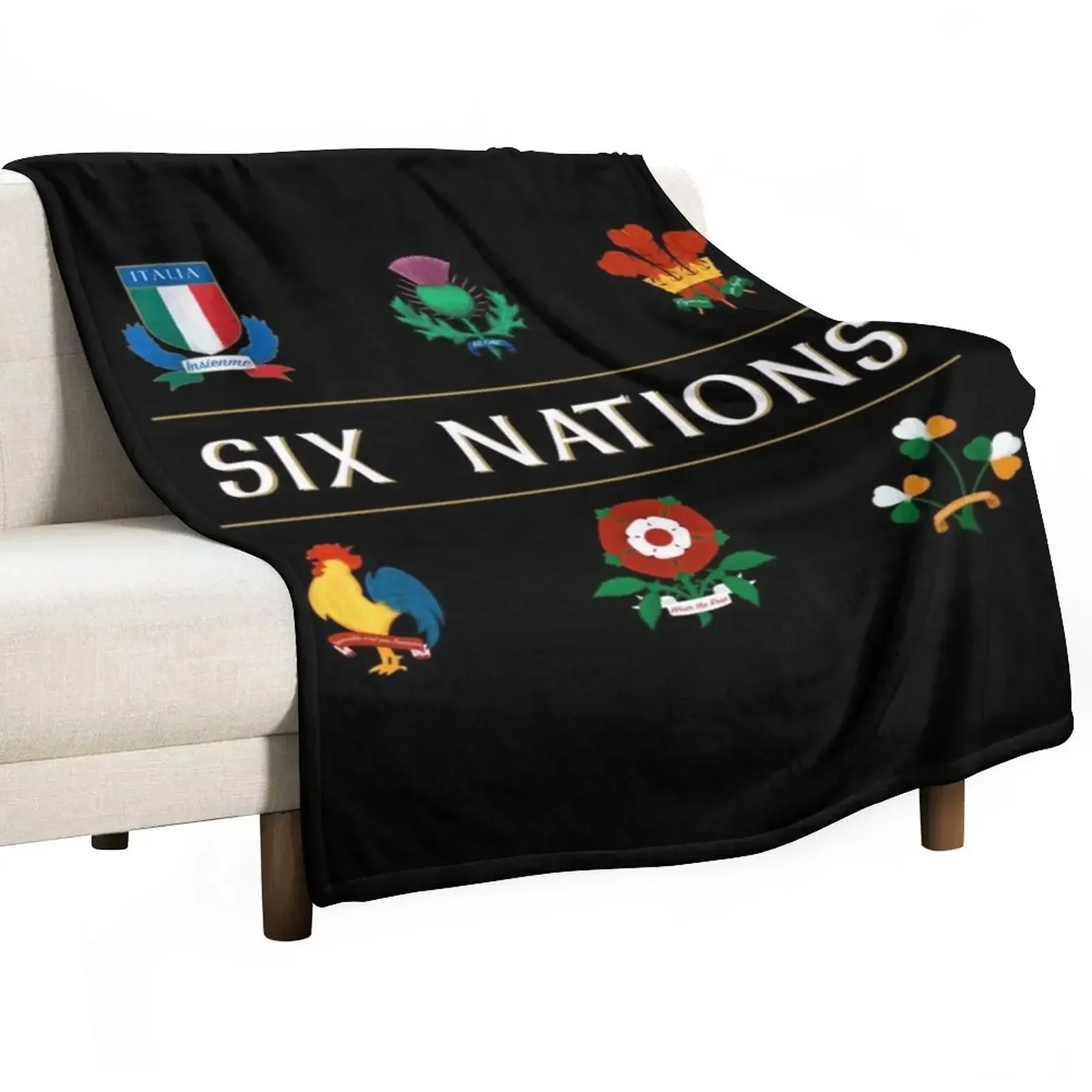 

Six Nations Rugby . classique Throw Blanket for winter Blankets Sofas Of Decoration Multi-Purpose Summer Blankets