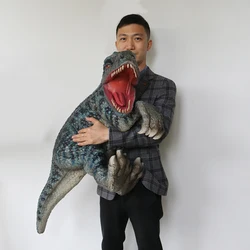 Simpatico Costume Cosplay di burattino T-rex in Silicone realistico Raptor Baby Animatronic Dinosaur T-rex