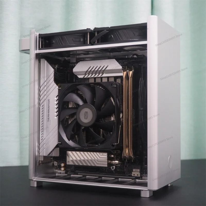 For S3cn-47mm Version ITX Chassis Half-height Graphics Card Knife Card Aluminum Alloy 1U Flex Chassis