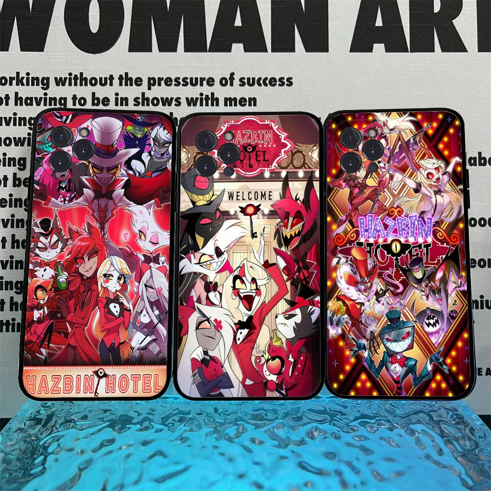 

H-Hazbins Cartoon H-Hotels Phone Case For iPhone 16 15 14 13 12 Mini 11 Pro XS Max X XR SE 6 7 8 Plus Soft Silicone Cover